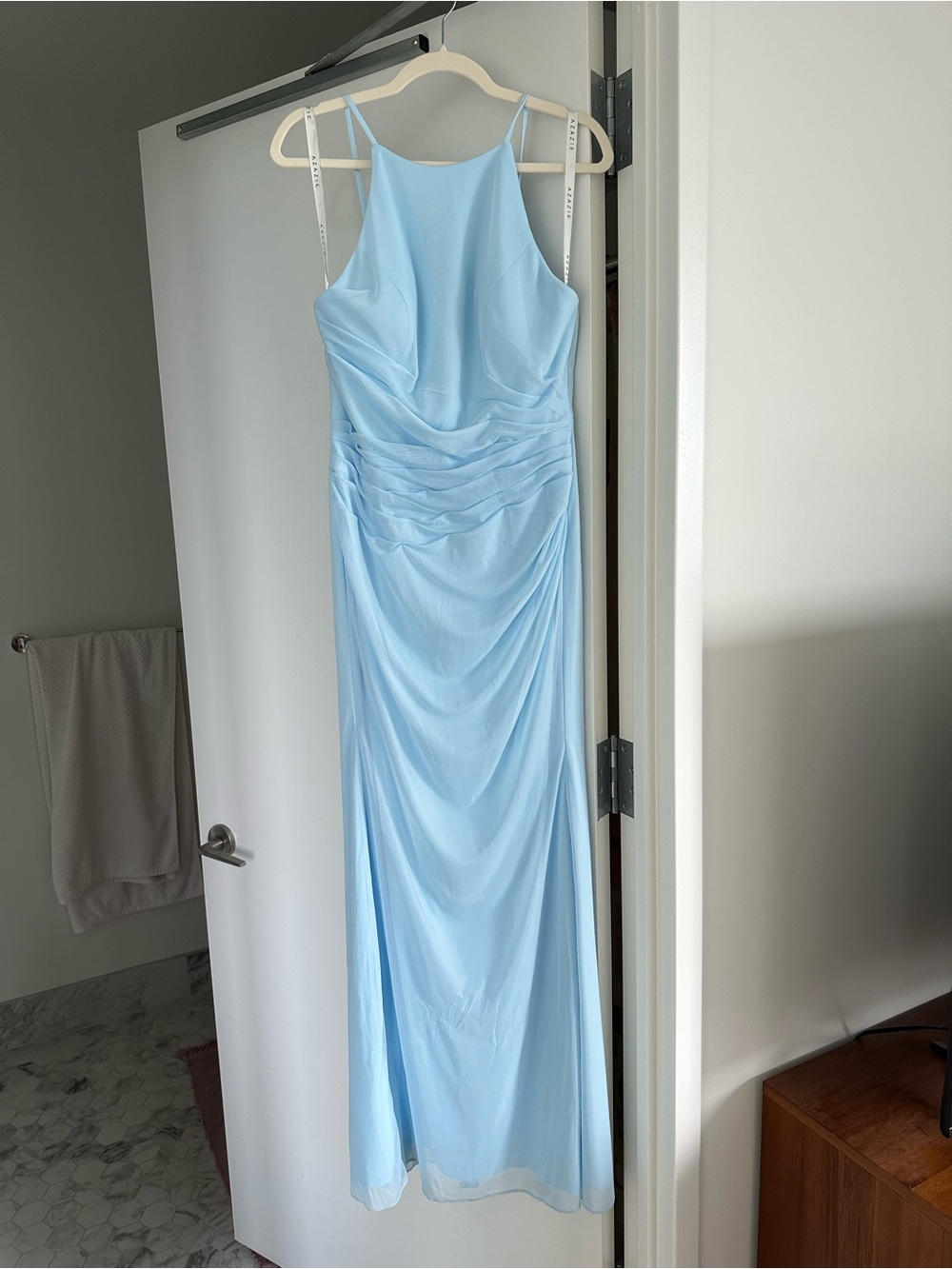 Azazie Sorcha dress in Sky Blue - Size 10